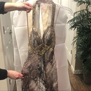 Formal snake print dress